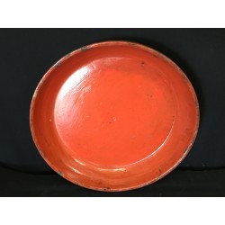 Large Round Red Lacquer Tray from Burma - boxes - 15