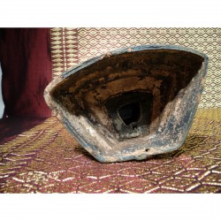 Antique Shan Buddha in Patinated Bronze on Throne – Burma, 1700–1750, 31 cm - BR212