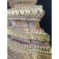 Large Bangkok Buddha in Gilt Bronze on Throne – Thailand, 19th Century, 56 cm - BR254