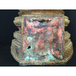 Large Bangkok Buddha in Gilt Bronze on Throne – Thailand, 19th Century, 56 cm - BR254