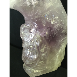 Stehender Happy Buddha aus Amethyst – Burma, 20. Jahrhundert - AND267