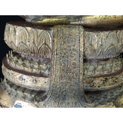Large Gilt Bangkok Buddha on Openwork Throne – Thailand, Mid 20th Century, 74 cm - BR287