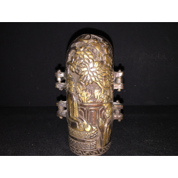 Travel Buddha in Richly Decorated Bronze – Burma, Early 20th Century - AND282