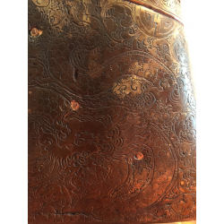 Seltener großer Dipankara-Buddha aus Bronze/Kupfer mit Feuervergoldung – Nepal, 51 cm - BR296