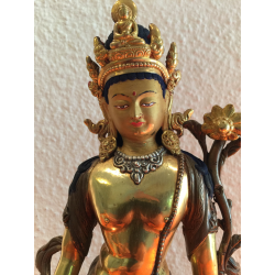 Rare Crowned Buddha with Small Buddha in Crown – Nepal, 31 cm - BR294