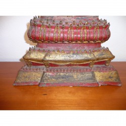 Bronzemönch auf Thron aus der Bangkok-Periode - Munke-018