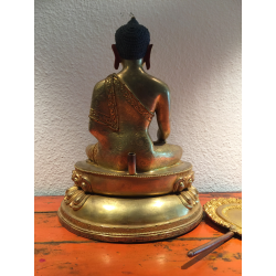 Medicine Buddha (Bhaisajyaguru) in Bronze/Copper with Fire Gilding – Nepal, 36 cm -BR298