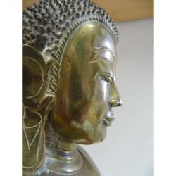 Extremely Rare Awa Buddha in Silvered Bronze – Burma, 18th Century, 50 cm - BR119
