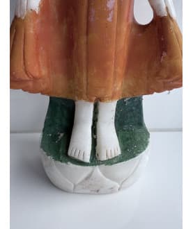 Antique Standing Mandalay Buddha in Alabaster – Burma, 19th Century, 37 cm - A151