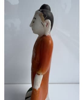 Antique Standing Mandalay Buddha in Alabaster – Burma, 19th Century, 37 cm - A151