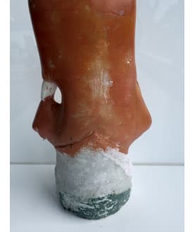 Antiker stehender Mandalay-Buddha aus Alabaster – Burma, 19. Jahrhundert, 37 cm - A151