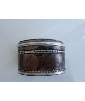 Seltene Kupfer Limettenbox mit Silbereinlage – Sil-0136