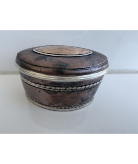 Seltene Kupfer Limettenbox mit Silbereinlage – Sil-0136