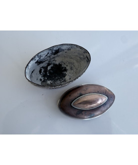Seltene Kupfer Limettenbox mit Silbereinlage – Sil-0136
