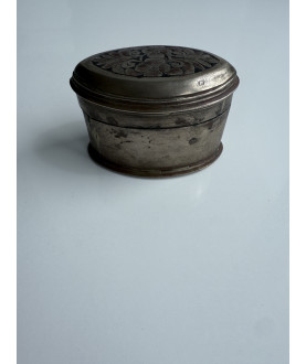Rare Copper Lime Box with Inscription – Sil-0139