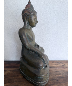 Rare Arakan Buddha in Bronze – Earth Touching Pose – Burma, 18th–19th Century, 35 cm - BR348