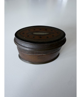 Antike Kupfer Limettenbox mit Gravur – Sil-0160