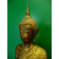 Antiker stehender Bangkok-Buddha aus Bronze auf Lotus-Thron – Thailand, 19. Jahrhundert, 82 cm - BR135