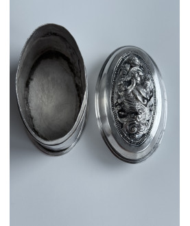 Seltene Silberdose mit Drachen – Sil-0166