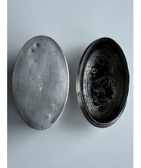 Seltene Silberdose mit Drachen – Sil-0166