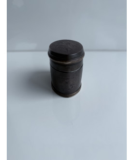 Antike Kupfer Limettenbox mit Herstellermarke – Sil-0169