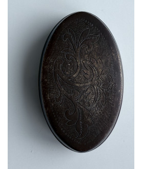 Antique Copper Lime Box with Maker’s Mark – Sil-0169