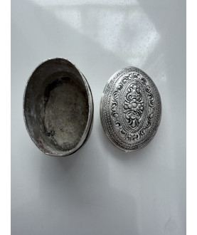 Small Silver Box with Lid Pattern – Sil-0171