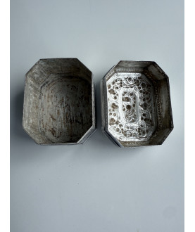 Silberdose mit Floraldeckel – Sil-0179