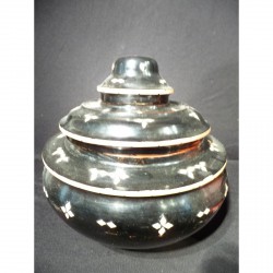 Round Lacquer Storage Boxes from Burma - LK-004