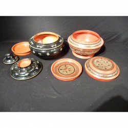 Round Lacquer Storage Boxes from Burma - LK-004