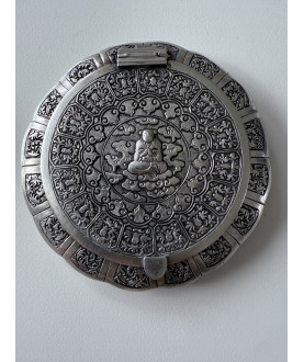 Burmese make-up mirror with Buddha – Sil-0237