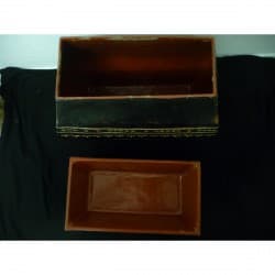 Black Lacquer and Wood Box with Bamboo Patterns - boxes -20