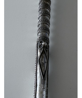 Antik burmesisk ceremoniel sølvpibe – Sil-0269