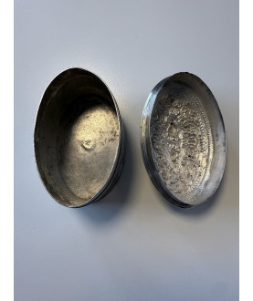 Antike burmesische Silberdose mit zwei Vögeln – Sil-0261