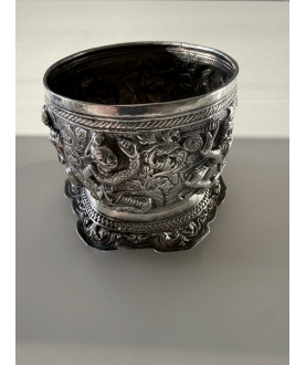 Antique Burmese silver bowl...