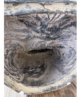 Großer Buddha aus Bronze mit Lack und Glückssymbol – China/Korea, 18. Jahrhundert, 65 cm - BR361