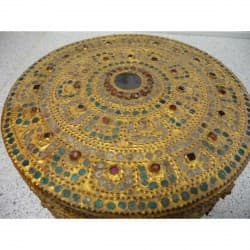 Gilded Lacquer Alms Bowl with Stones from Burma - boxes - 23