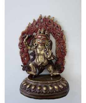 Vajrapani Bodhisattva aus feuervergoldeter Bronze – Nepal/Bhutan, Anfang 20. Jahrhundert - AND314