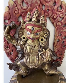 Vajrapani Bodhisattva aus feuervergoldeter Bronze – Nepal/Bhutan, Anfang 20. Jahrhundert - AND314