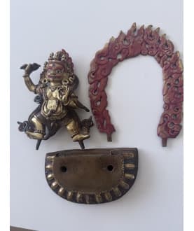 Vajrapani Bodhisattva aus feuervergoldeter Bronze – Nepal/Bhutan, Anfang 20. Jahrhundert - AND314