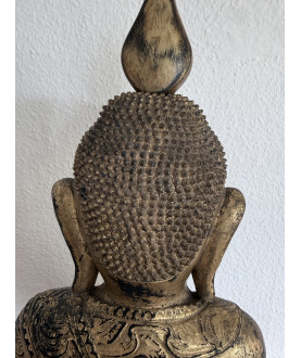 Shan Buddha – delvist forgyldt, Burma, 1800-tallet, - T149