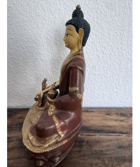 Medicine Buddha (Bhaisajyaguru) in Bronze/Copper with Fire Gilding – Nepal - BR369