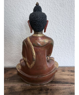 Medicine Buddha (Bhaisajyaguru) in Bronze/Copper with Fire Gilding – Nepal - BR369