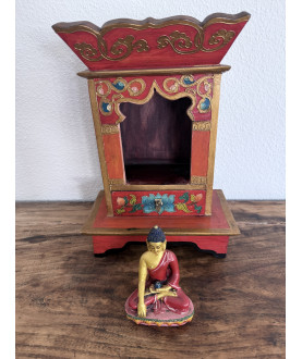 Small medicin Buddha with a tempel – Nepal, 20th Century - AND318