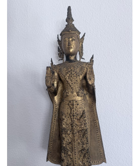 Stehender Bangkok-Buddha auf Lotusthron – 82 cm, Thailand, 19. Jahrhundert, 45 cm - BR370