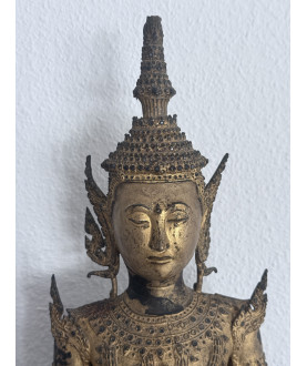 Stehender Bangkok-Buddha auf Lotusthron – 82 cm, Thailand, 19. Jahrhundert, 45 cm - BR370