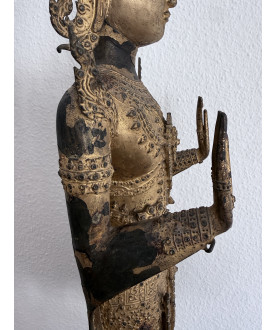Stehender Bangkok-Buddha auf Lotusthron – 82 cm, Thailand, 19. Jahrhundert, 45 cm - BR370
