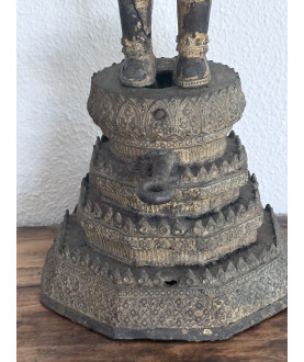 Standing Bangkok Buddha on Lotus Throne – Blessing Pose, Thailand, 19th Century, 82 cm - BR370