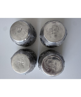 4 Water Silver Bowls – Sil-0269