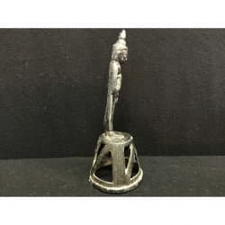 Antique Shan Buddha in Bronze on Openwork Throne – Burma, 18th Century, 10 cm - BR155